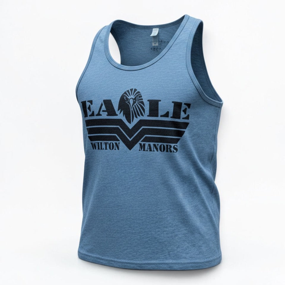 Eagle Tank - Heather Slate with Black Logo