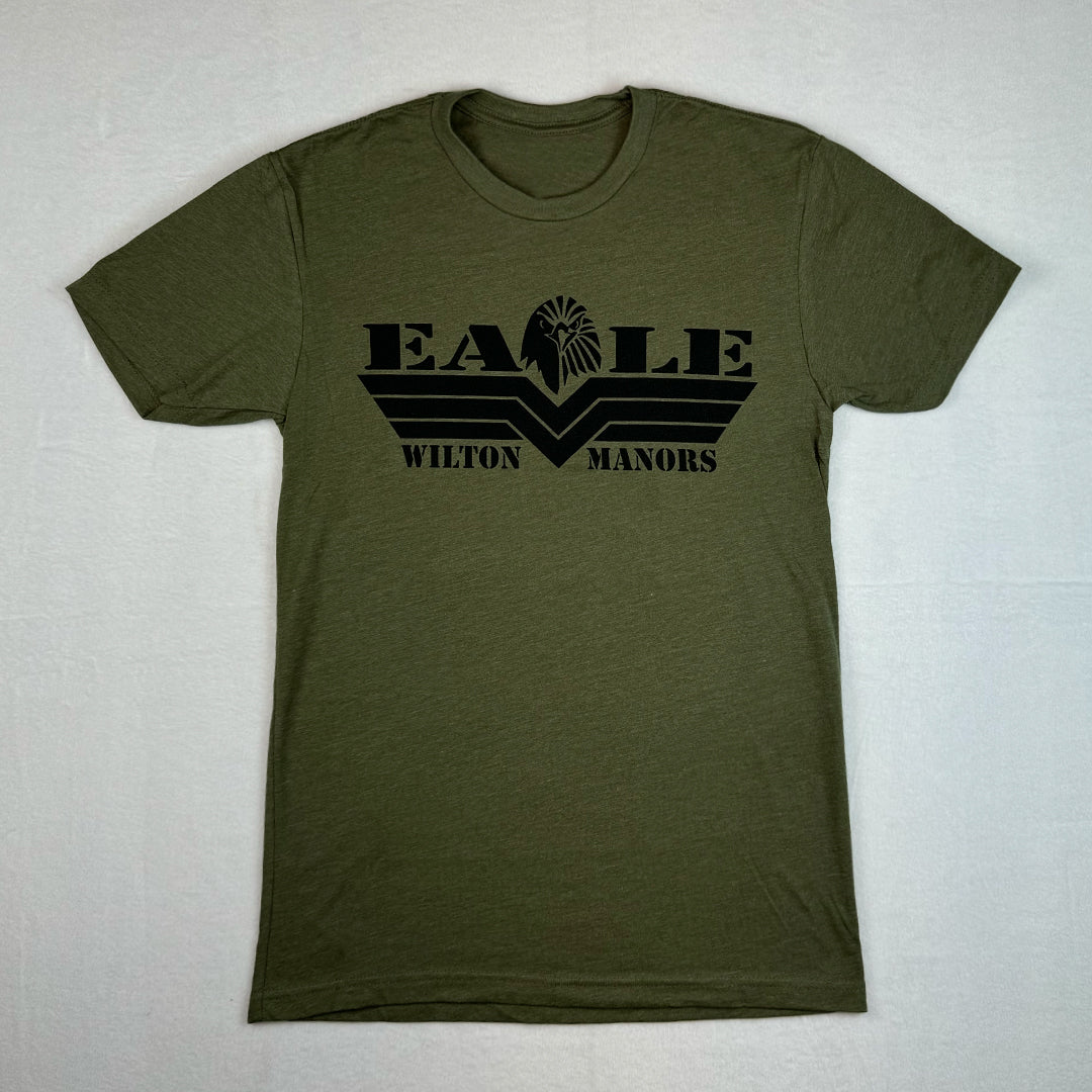 Black Logo on Green Tee
