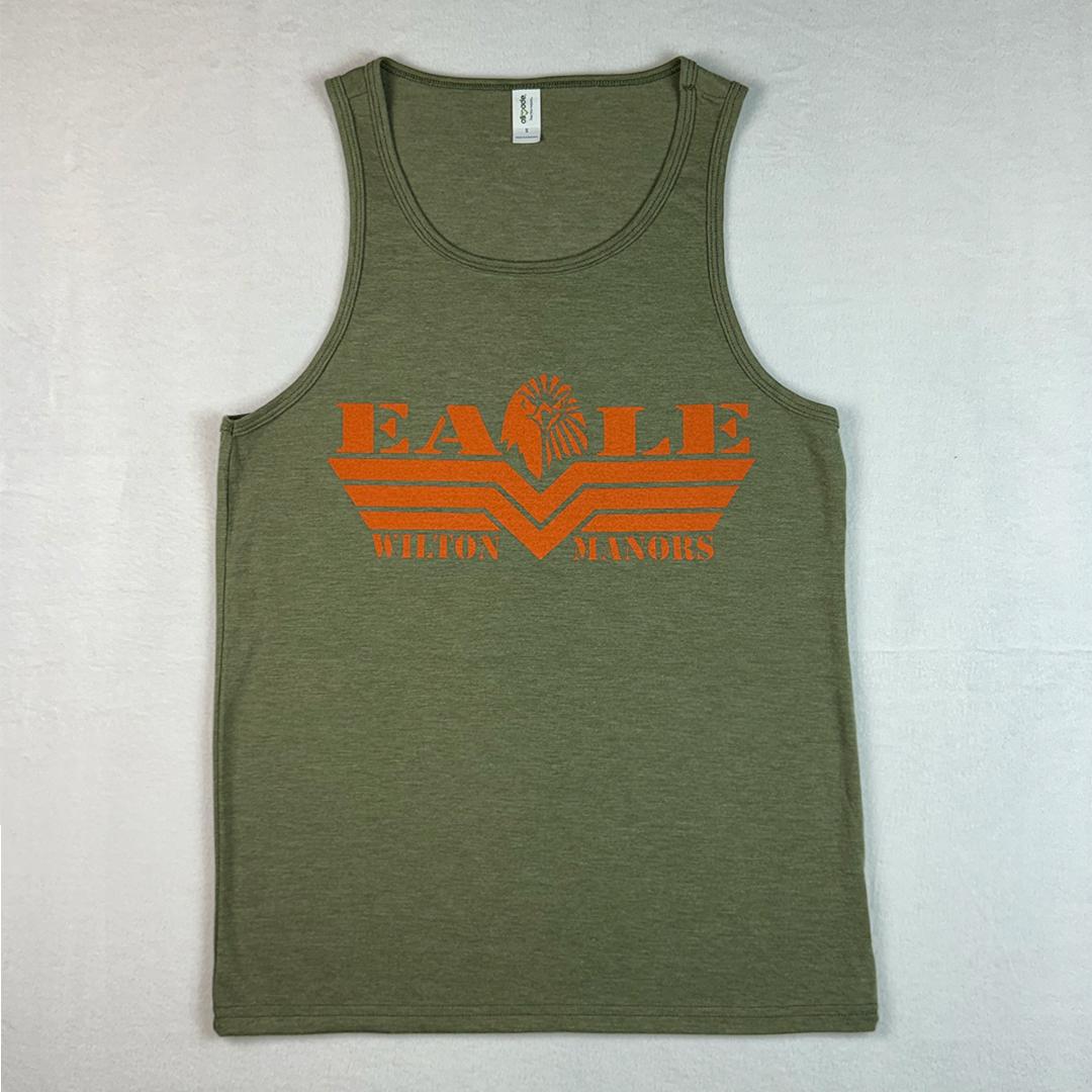 Orange Logo on Green Tank