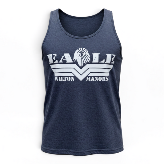 Eagle Tank - Heather Navy with White Logo