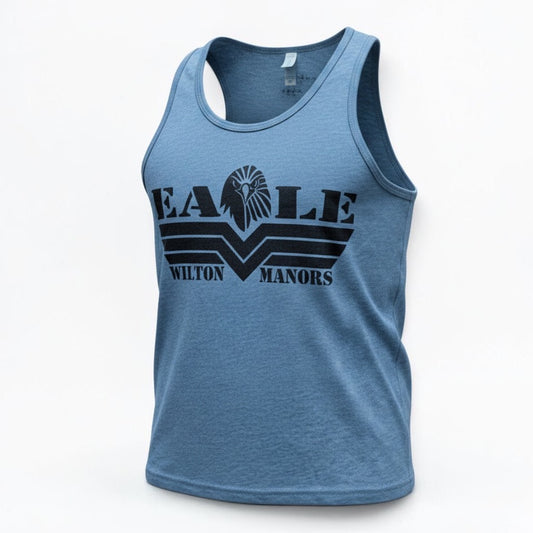Eagle Tank - Heather Slate with Black Logo