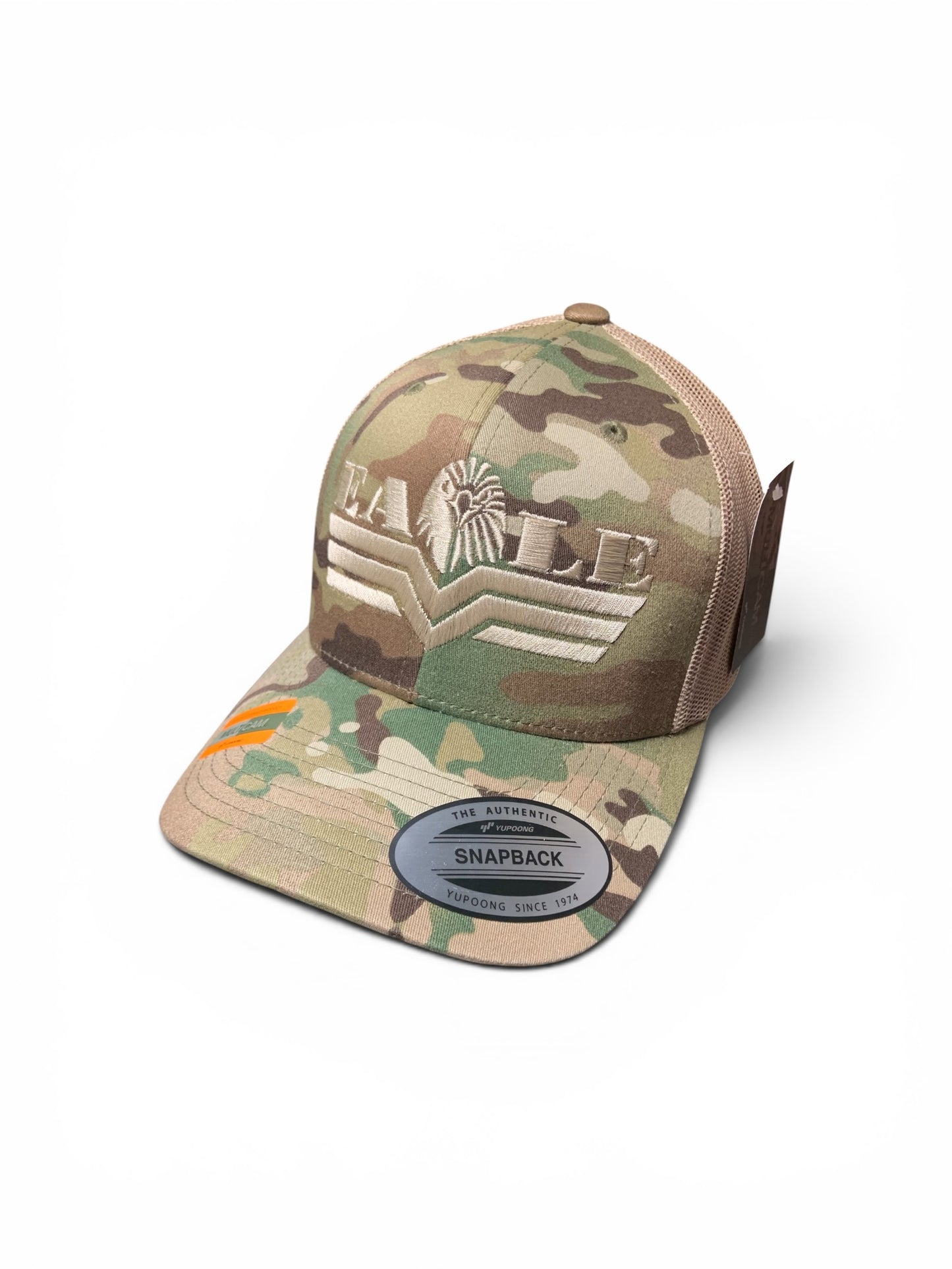 Snapback Camo Mesh - Khaki Logo