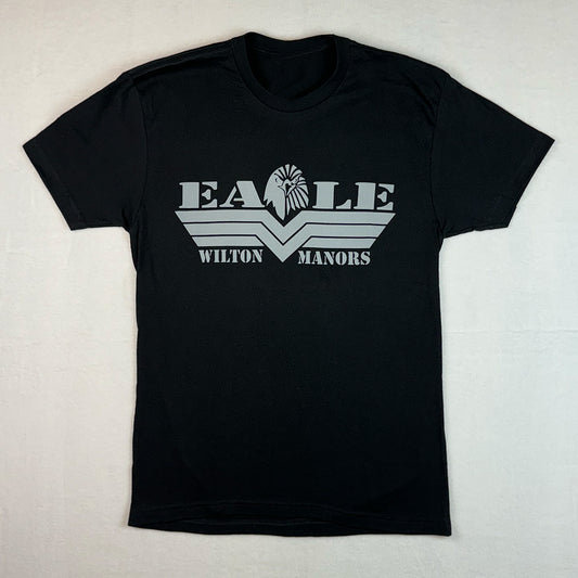 Grey Logo on Black Tee