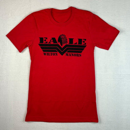 Black Logo on Red Tee
