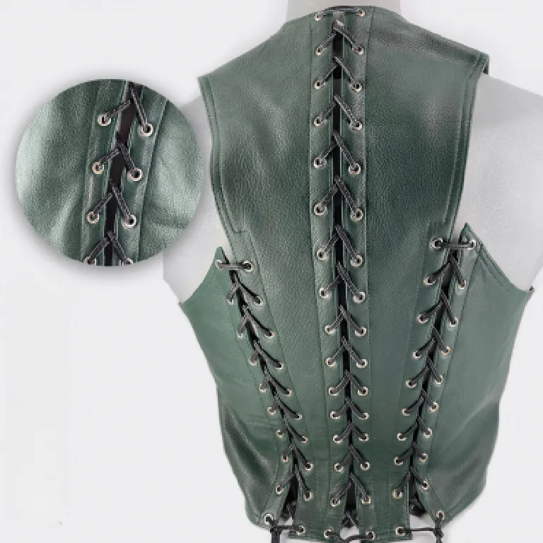Green Laced Bar Vest