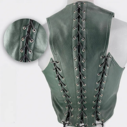 Green Laced Bar Vest